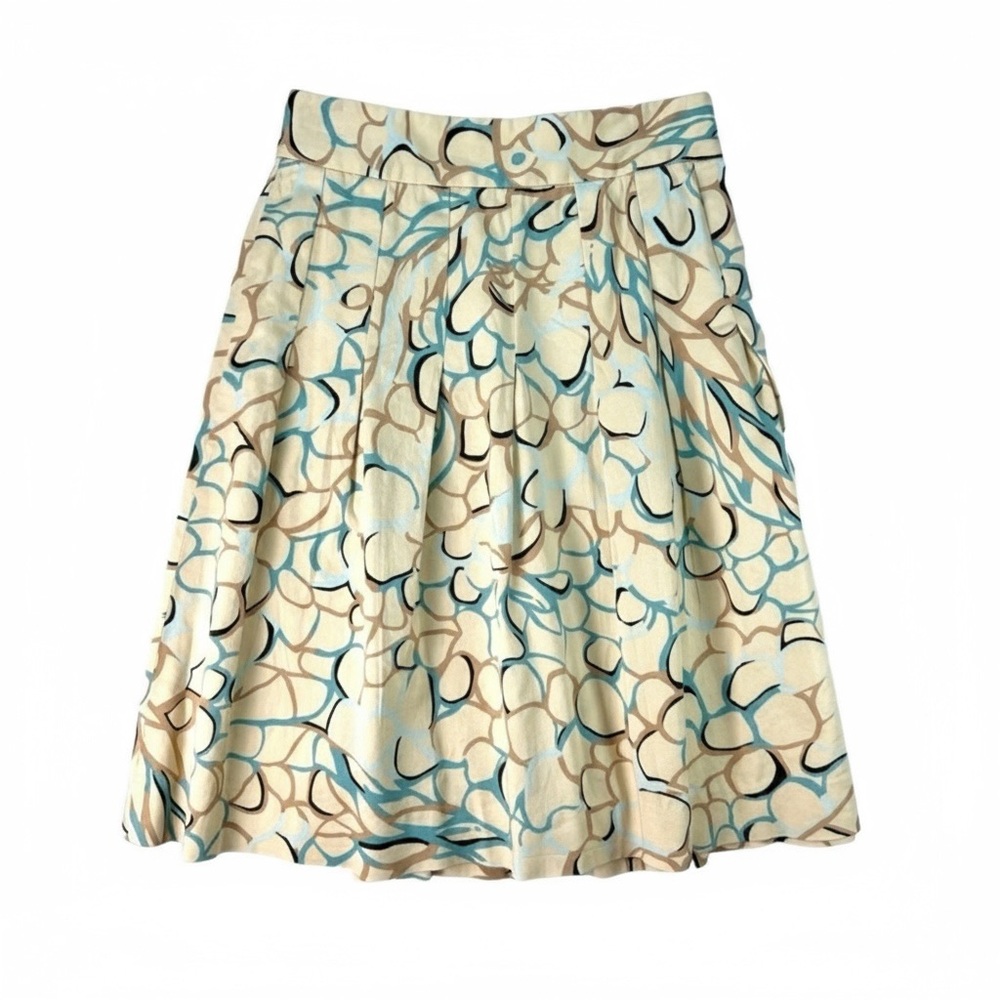 Lilly Pulitzer MultiColor Abstract Pleated KneeLength ALine Skirt Womens Size 0